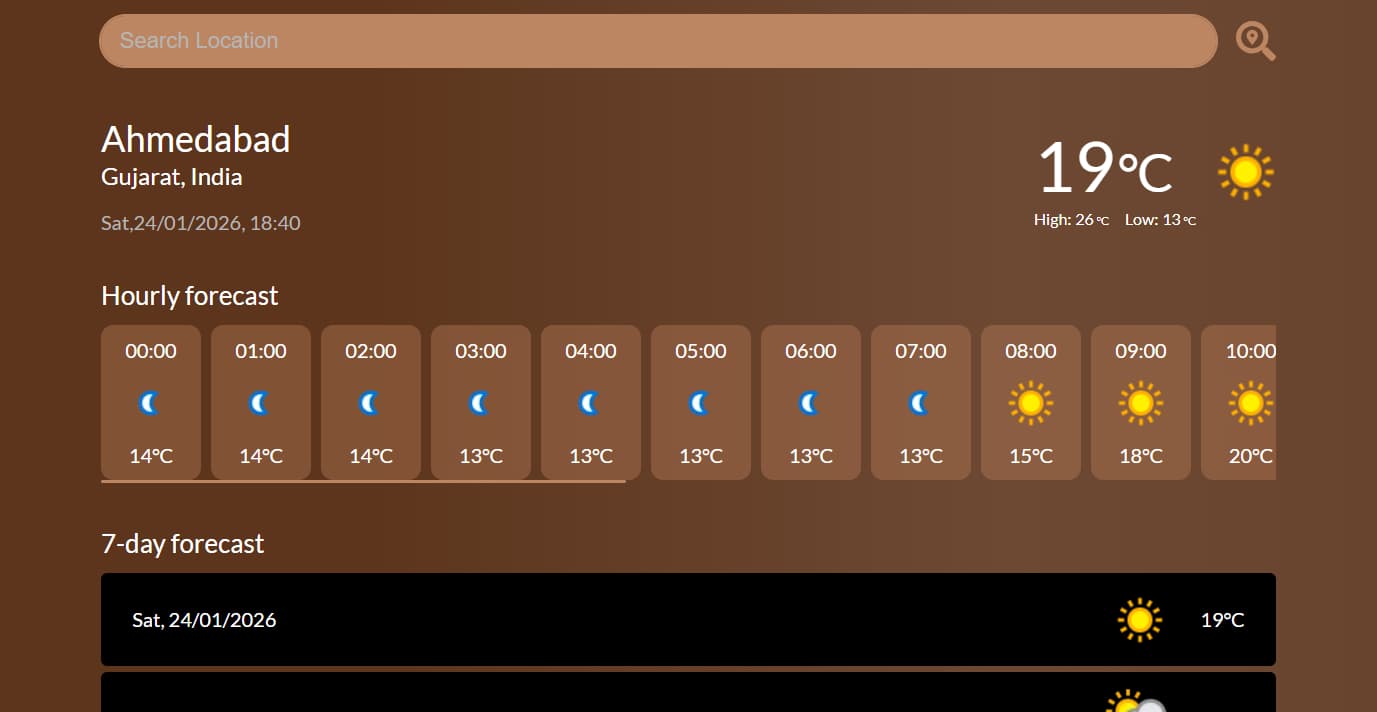 Real-Time Weather Application preview